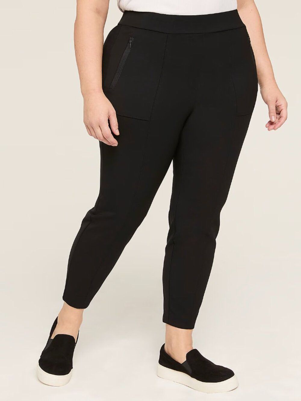 Lane Bryant Black On-The-Go Slim Ankle Pants Black Size 16 NWOT